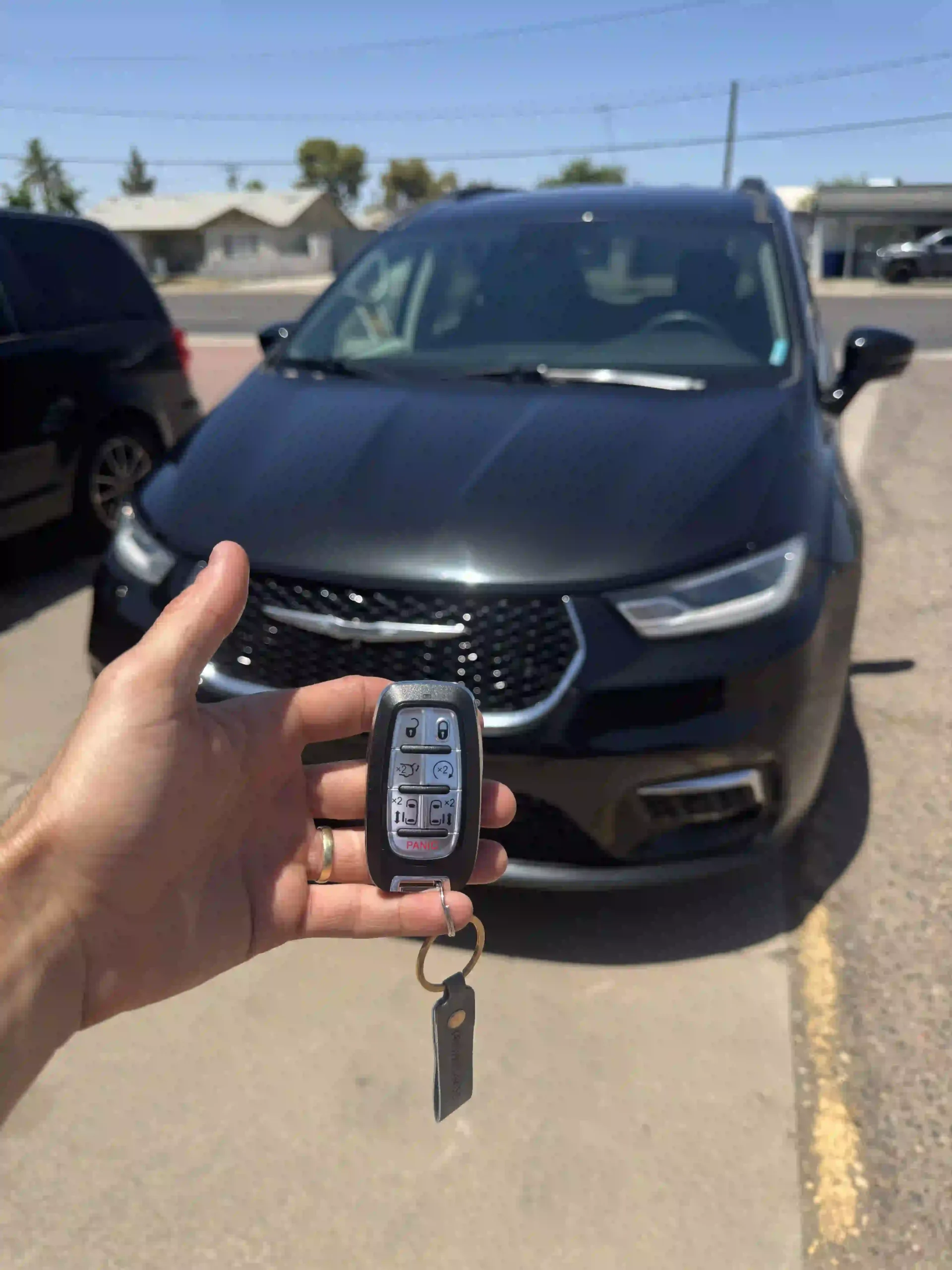 Experienced Automotive locksmith removing a broken key from a vehicle ignition