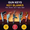 Gun picture house key blank
