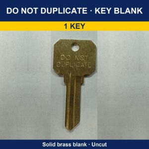 DO NOT DUPLICATE Key Blanks: KW1 / SC1 / SC4 / KW11