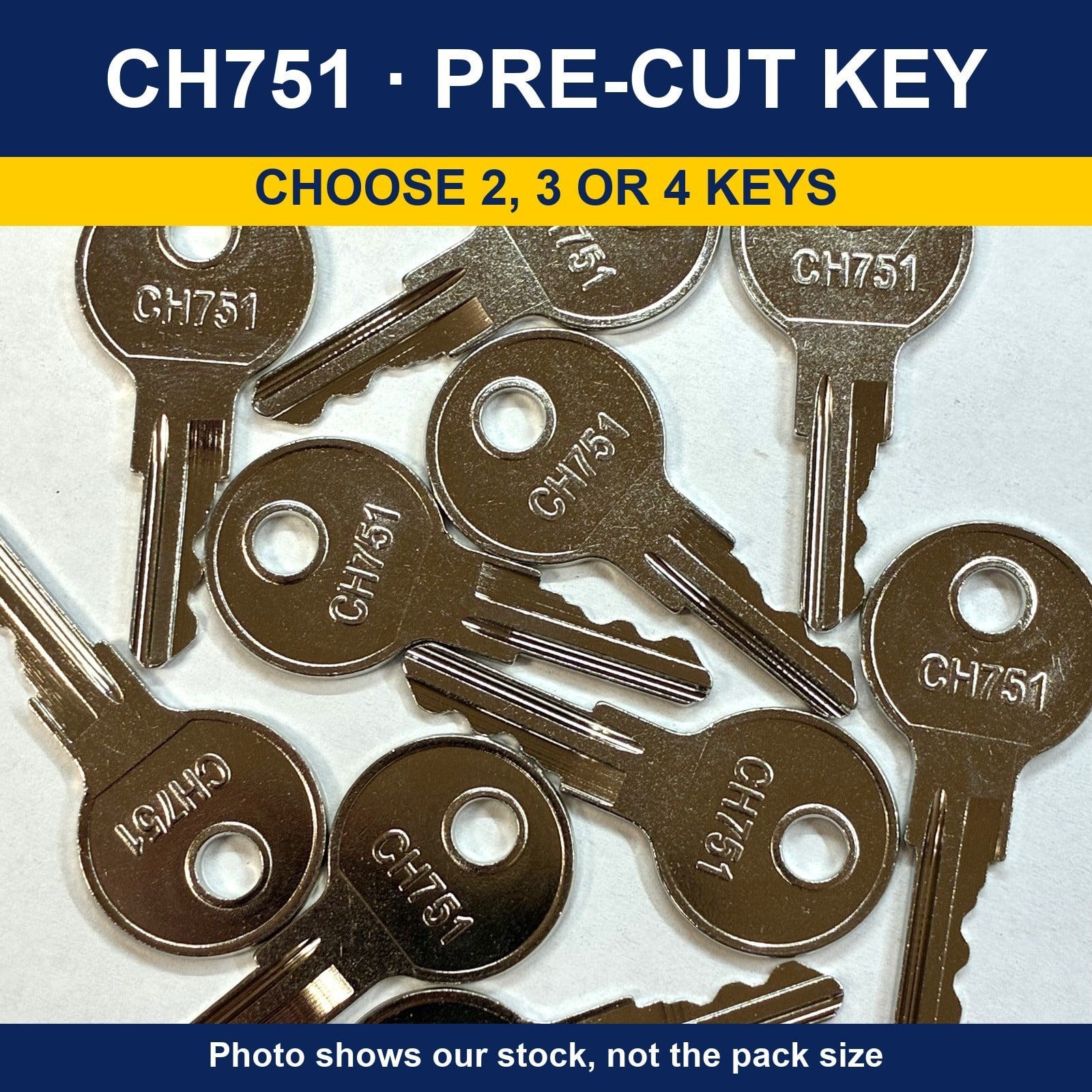 Pre-Cut Keys: CH751 / CH501 / CH545 / A126 / C415A / CAT 74 / E114 - Image 2