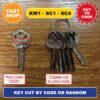 House Keys Cut to Code: Kwikset KW1 / Schlage SC1 / SC4 (Plain or DND) - Thumbnail Image 1