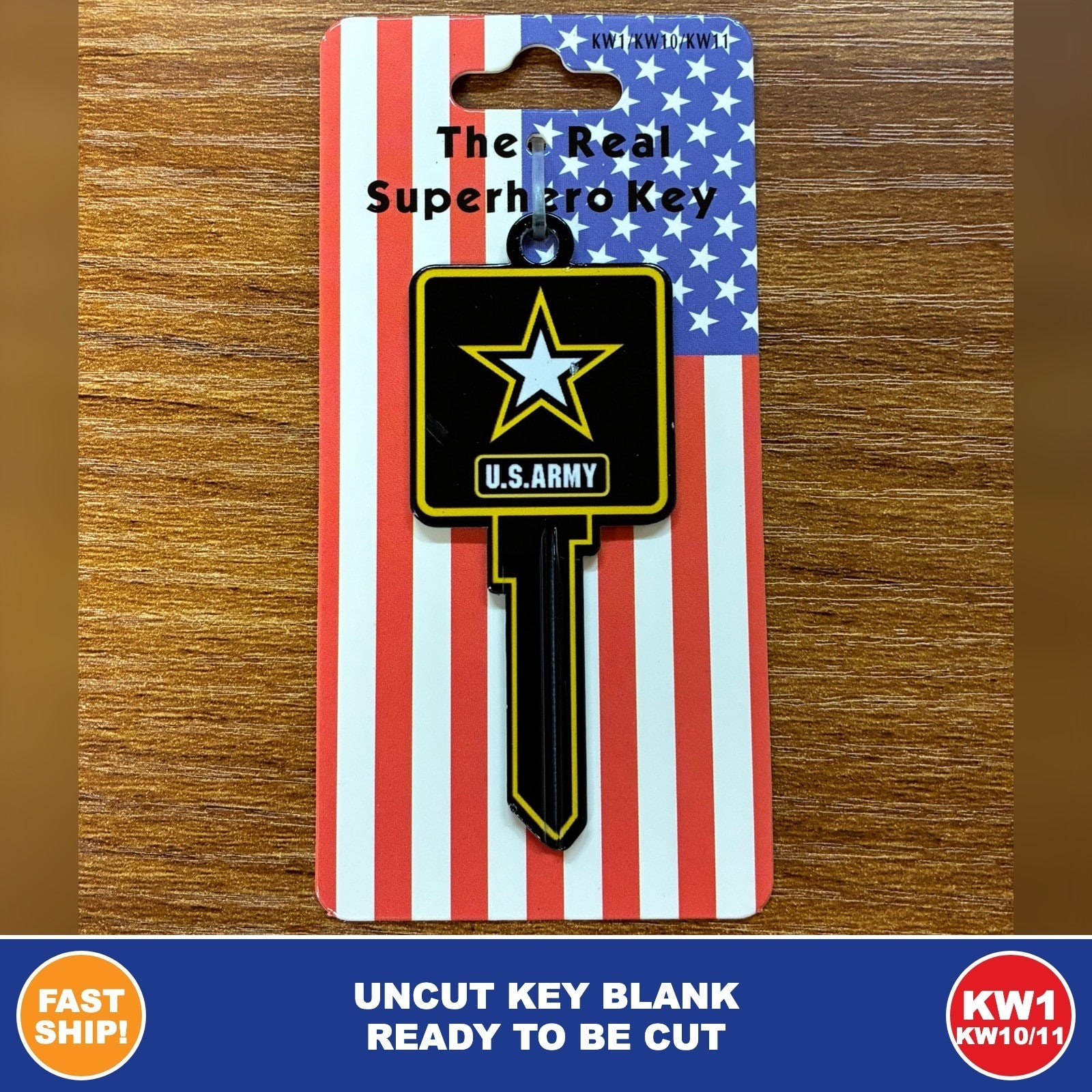 Military and American flag picture house key blank – photo 2