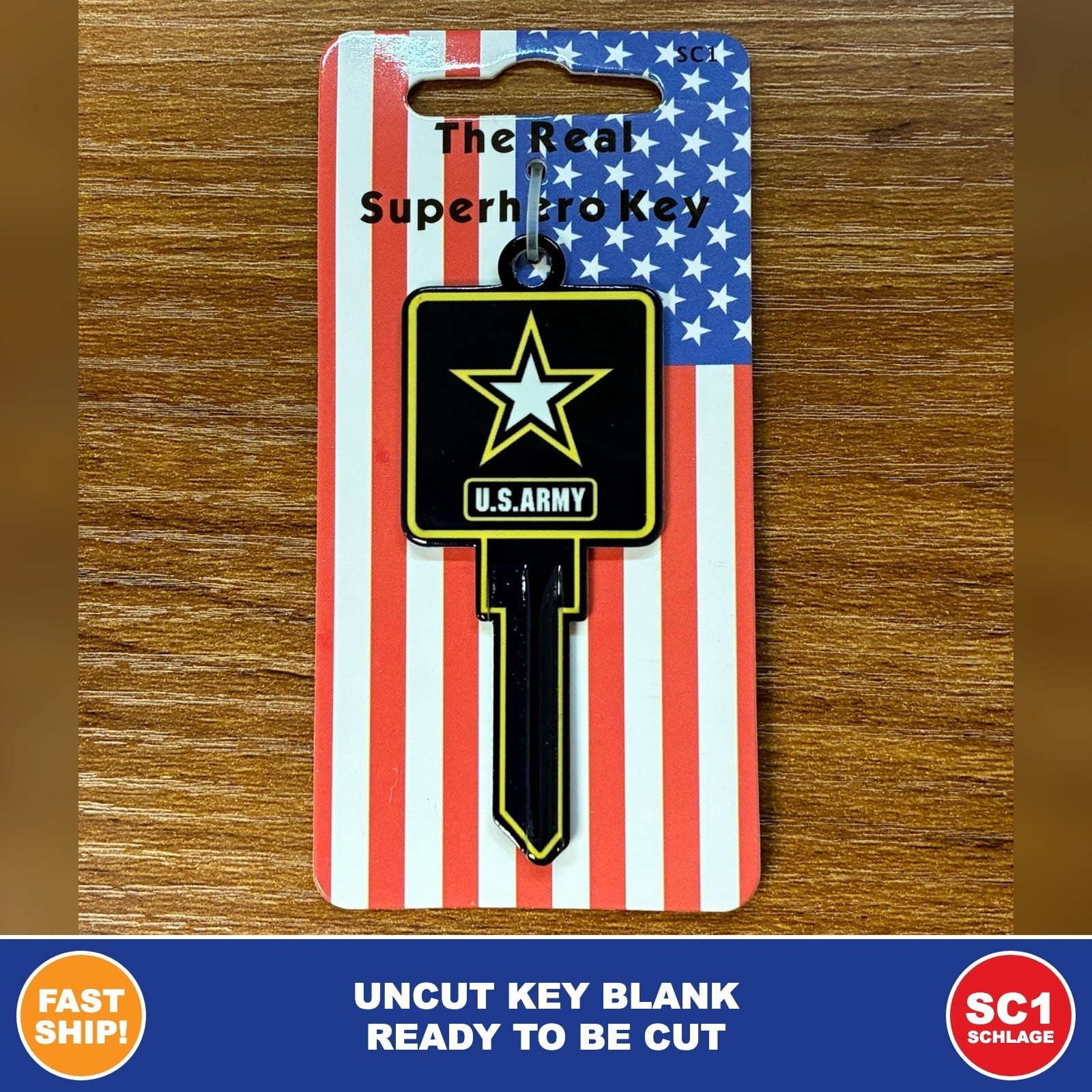 Military and American flag picture house key blank – photo 4