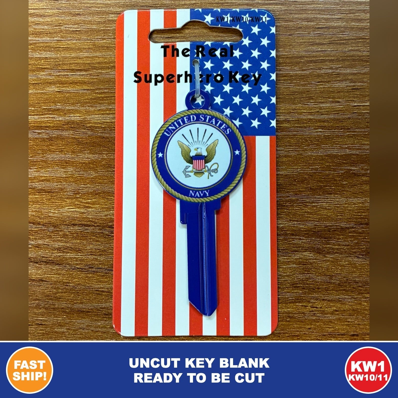 Military and American flag picture house key blank – photo 6