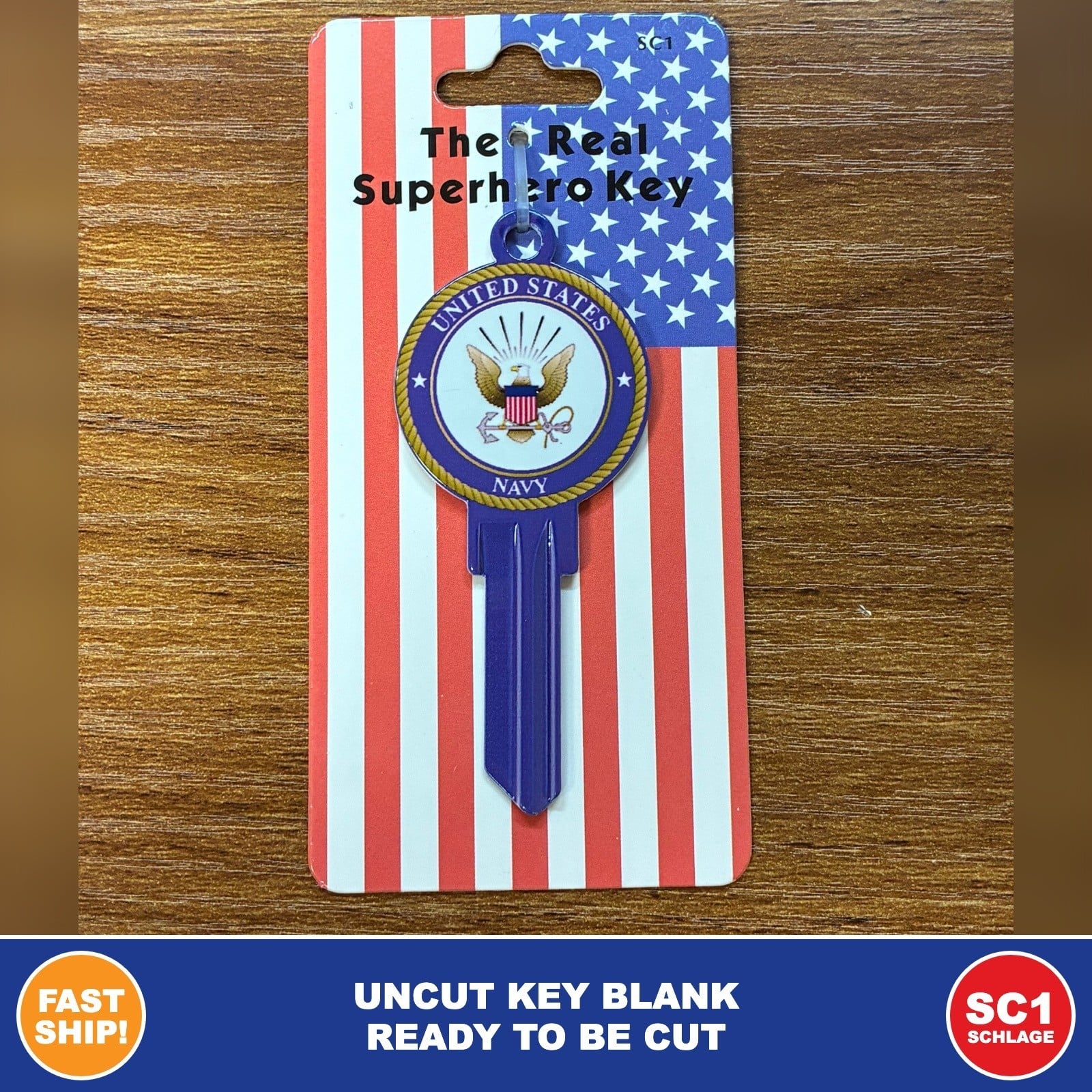 Military and American flag picture house key blank – photo 8