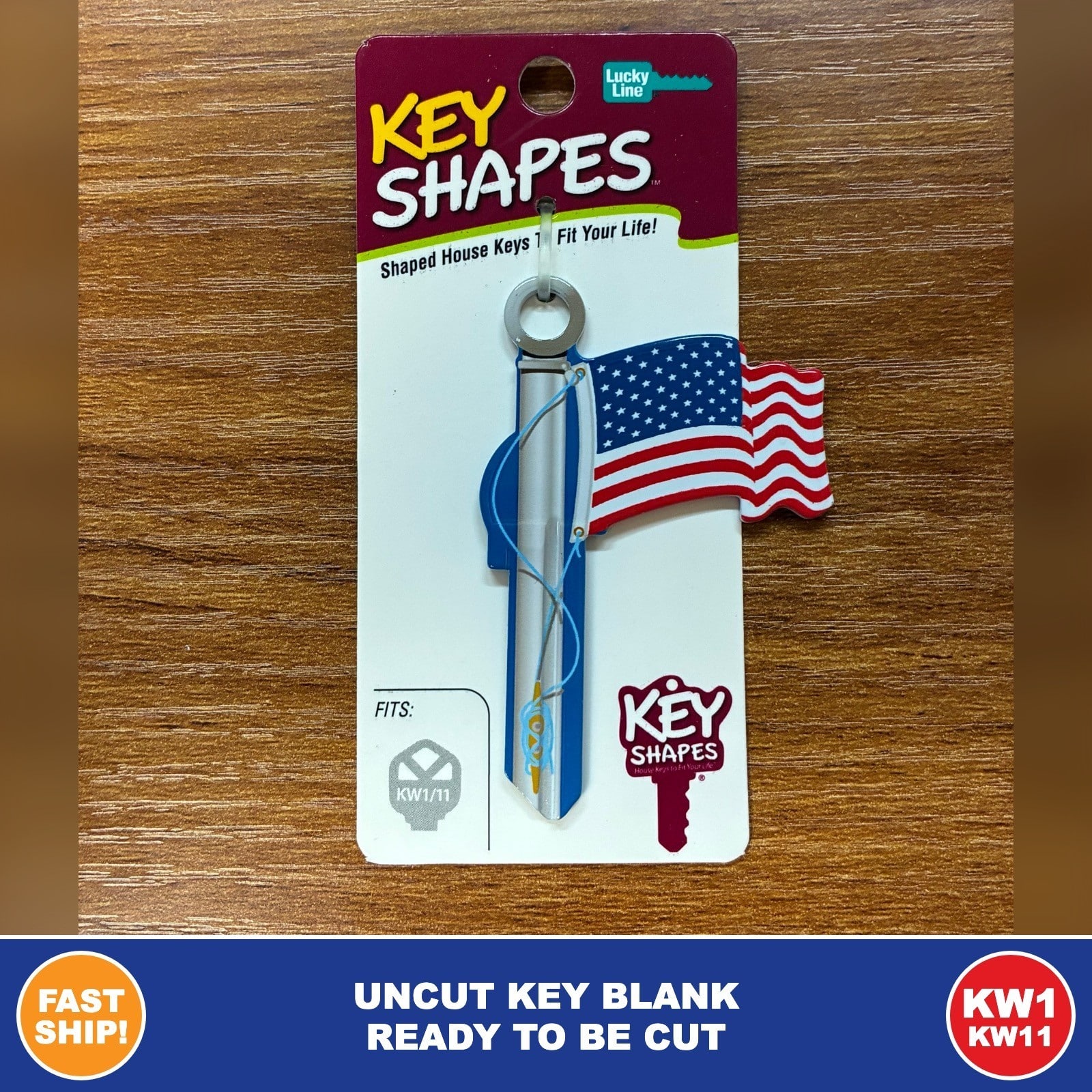 Military and American flag picture house key blank – photo 10